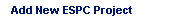 Add New ESPC Project Page